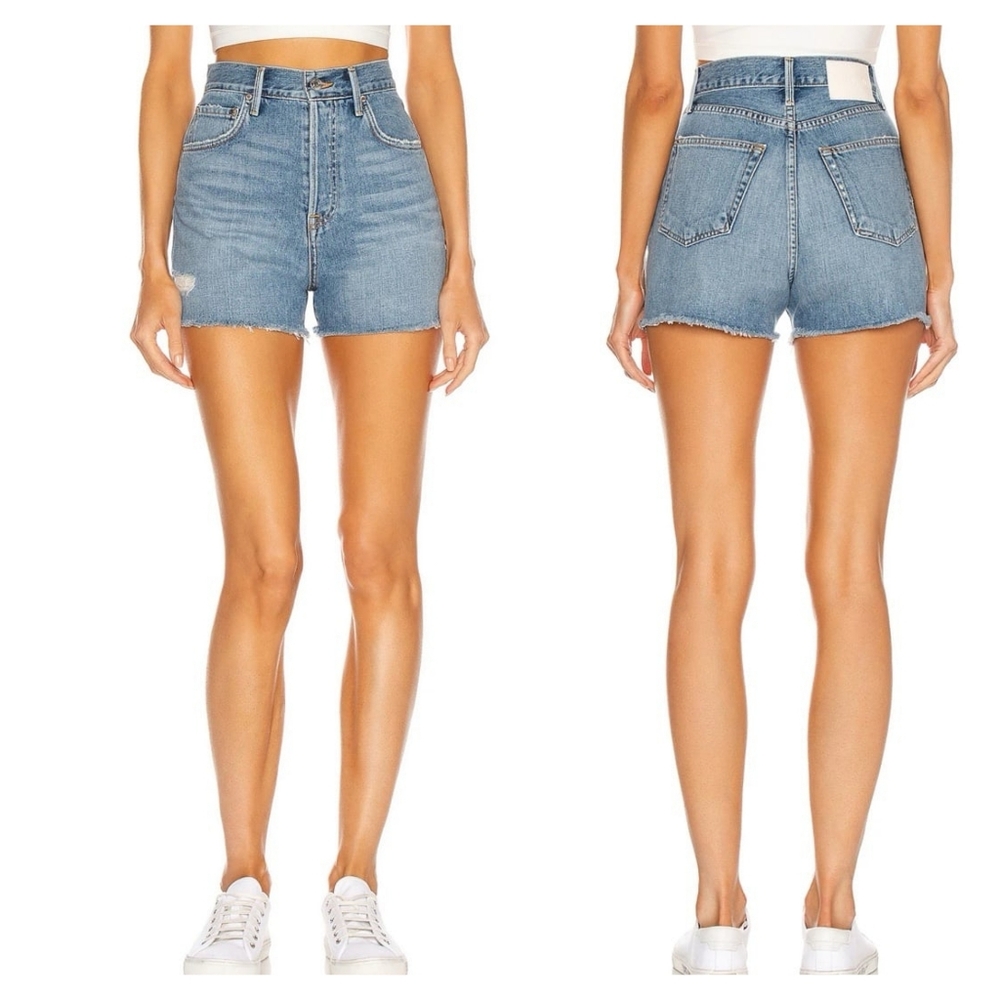 GRLFRND Jules Super High Vintage Cut Off Easy like Sunday Morning Denim Short 28